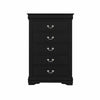 5-Drawers Traditional Style Wooden Chest Black AMF-23736