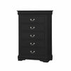 5-Drawers Traditional Style Wooden Chest Black AMF-23736