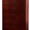 Five Drawers Traditional Style Wooden Chest Cherry AMF-23756