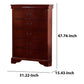 Five Drawers Traditional Style Wooden Chest Cherry AMF-23756