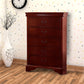 Five Drawers Traditional Style Wooden Chest Cherry AMF-23756