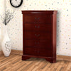 Five Drawers Traditional Style Wooden Chest Cherry AMF-23756