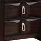 Transitional Style Wood Nightstand with 2 Drawers Espresso Brown AMF-24573