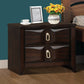 Transitional Style Wood Nightstand with 2 Drawers Espresso Brown AMF-24573