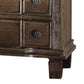 Three Drawer Nightstand With Round Knobs Side Metal Glide In Weathered Oak Finish - ACME AMF-26113