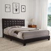 Sophistiated Transitional Style Queen Size Padded Bed Brown AMF-26350Q