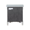 Traditional Style Wooden Nightstand with Two Drawers and Bracket Base Gray - 26733 AMF-26733