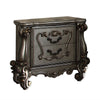 Two Drawer Nightstand With Oversized Scrolled Legs In Antique Platinum Finish AMF-26843