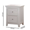 Contemporary Style Wood and Metal Nightstand with 2 Drawers White - 30599 AMF-30599