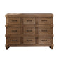 Capacious Wooden Dresser, Antique Oak By ACME