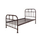 Metal Twin Bed with Pipe Design Structure Antique Bronze By Casagear Home AMF-30730T