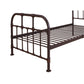 Metal Twin Bed with Pipe Design Structure Antique Bronze By Casagear Home AMF-30730T