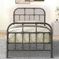 Metal Twin Bed with Pipe Design Structure, Antique Bronze By Casagear Home