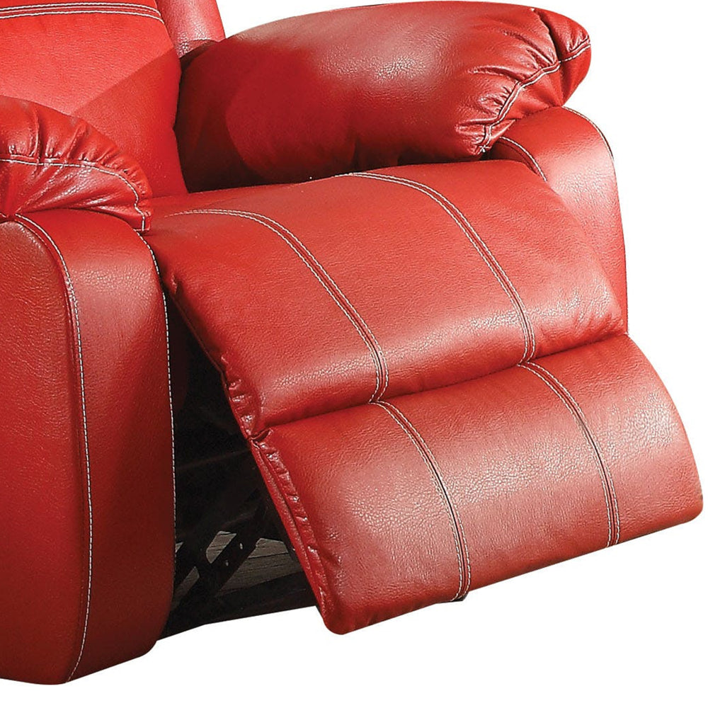 Leather Rocker Recliner Chair Red AMF-52152