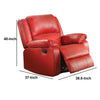 Leather Rocker Recliner Chair Red AMF-52152