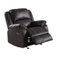 Metal and Leatherette Rocker Recliner with Cushioned Armrests Black AMF-52287