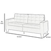 Dashing Sofa In Gray Linen Fabric AMF-52770