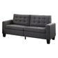 Dashing Sofa In Gray Linen Fabric