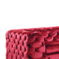 Modish Sofa Red Velvet By Casagear Home AMF-52795