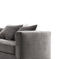 Regal Gray Velvet Sofa with 4 Pillows By Casagear Home