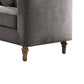 Regal Gray Velvet Sofa with 4 Pillows By Casagear Home AMF-53580