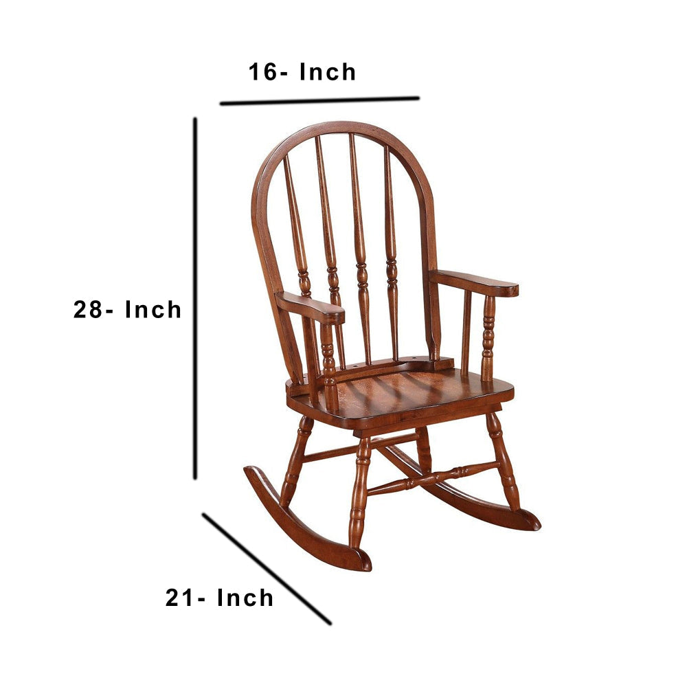 Elegant Wooden Rocking Chair Tobacco Brown-ACME AMF-59215