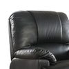 Contemporary Polyurethane Upholstered Metal Recliner with Power Lift Black AMF-59285