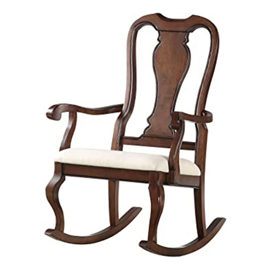 Sheim Rocking Chair, Cream and Brown