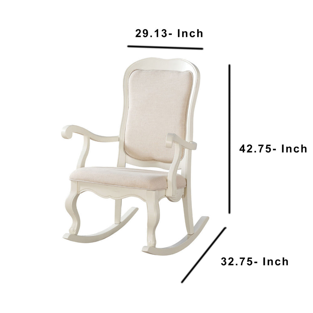 Sharan Rocking Chair White AMF-59388