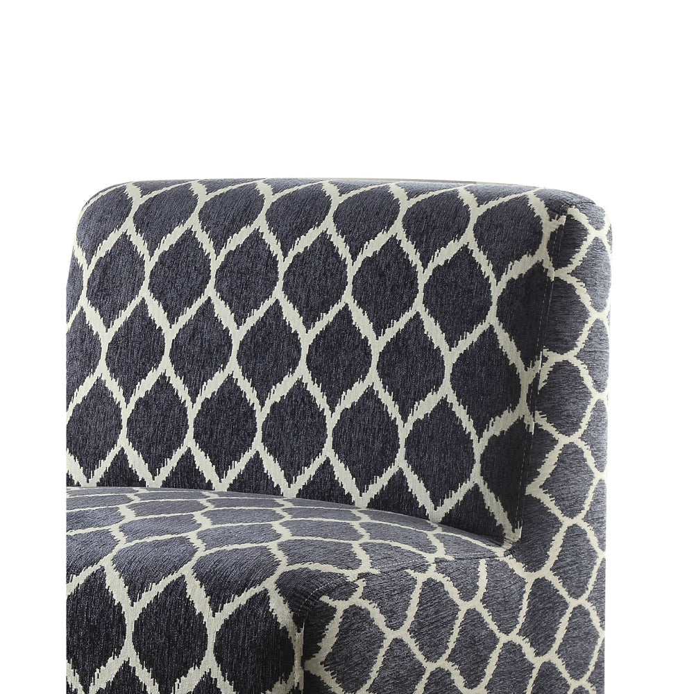 Hinte Accent Chair Dark Blue Chenille AMF-59501