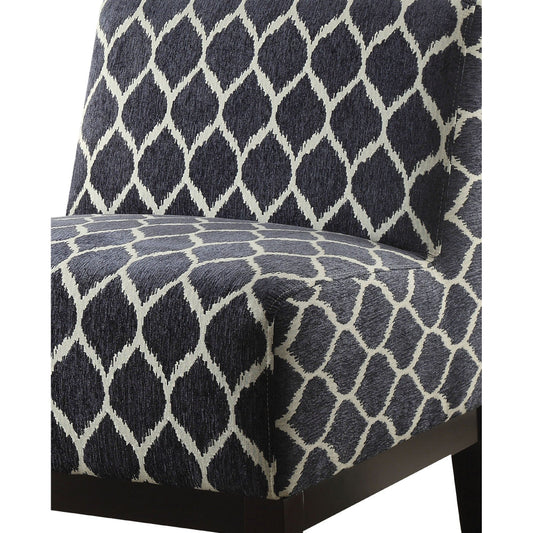 Hinte Accent Chair, Dark Blue Chenille