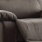 Contemporary Style Upholstered Recliner with Cushioned Armrests Charcoal Gray AMF-59525