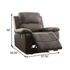 Contemporary Style Upholstered Recliner with Cushioned Armrests Charcoal Gray AMF-59525