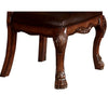 Leatherette Side Chair with Claw Legs Set of 2 Brown AMF-60012