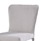 Velvet Upholstered Metal Side Chair with X Style Base Light Gray and Silver Set of Two - 71182 AMF-71182