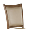 Leatherette Upholstered Wooden Side Chair Set of 2 Beige and Brown - 71767 AMF-71767