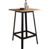 Transitional Square Shaped Wooden Bar Table With Metal Base, Black and Brown - ACME