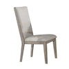 Slanted Elongated Back Side Chair Set of 2 Gray AMF-72862