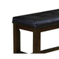 Comfy Wooden Counter Height Bench Black & Espresso Brown-ACME AMF-74634