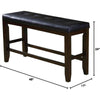 Comfy Wooden Counter Height Bench Black & Espresso Brown-ACME AMF-74634