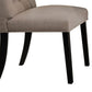 Wooden Dining Side Chair with Button Tufted Back Set of 2 Tan Brown and Black - 74647 AMF-74647