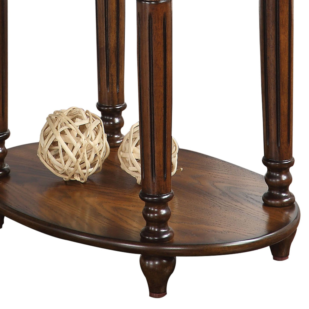 Alluring Side Table Dark Oak Brown AMF-80506