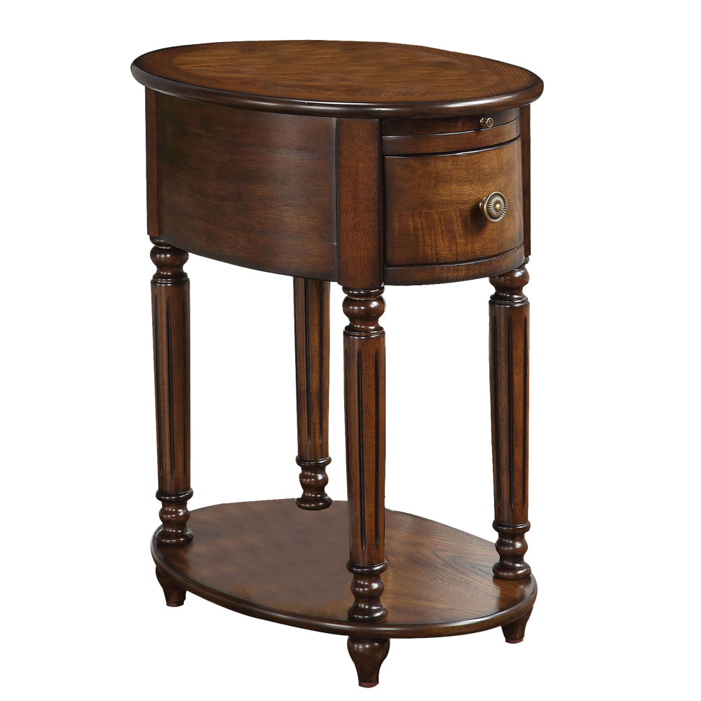 Alluring Side Table Dark Oak Brown AMF-80506