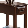 23’ Rectangular Wooden Side Table with 1 Drawer Brown AMF-80518