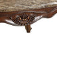 20’ Carved Wooden Coffee Table with Marble Top Brown AMF-81655