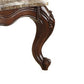 20’ Carved Wooden Coffee Table with Marble Top Brown AMF-81655