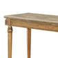 Marble Top Sofa Table With Fluted Detail Wooden Turned Legs Gold AMF-81718