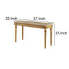 Marble Top Sofa Table With Fluted Detail Wooden Turned Legs Gold AMF-81718