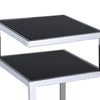 Alyea End Table Black Glass & Chrome AMF-81848