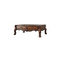 Wooden Coffee Table with Two Drawers in Cherry Oak Brown By Casagear Home